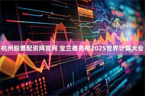 杭州股票配资网官网 宝兰德亮相2025世界计算大会